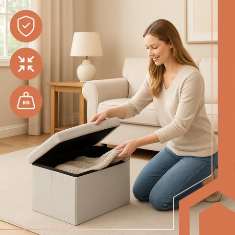 Pilkas aksominis pufas 60x30x30 cm Ruhhy 25994