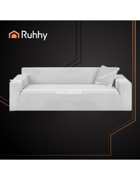 Ruhhy 26182 sofos užvalkalas 190-230 cm šviesiai pilkas