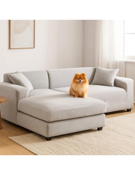 Ruhhy 26182 sofos užvalkalas 190-230 cm šviesiai pilkas