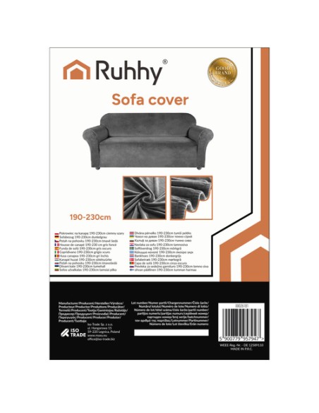 Sofos užvalkalas 190-230 cm tamsiai pilkas Ruhhy 26181