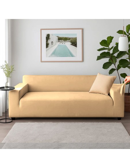Ruhhy 26184 smėlio spalvos sofos užvalkalas 190-230cm