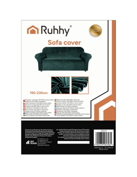 Sofos užvalkalas 190-230 cm tamsiai žalias Ruhhy 26183