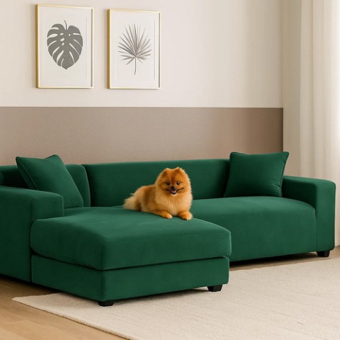 Sofos užvalkalas 190-230 cm tamsiai žalias Ruhhy 26183