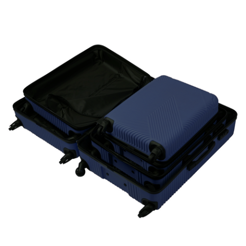 3 viename lagaminų rinkinys – tamsiai mėlynas Trizand 26664