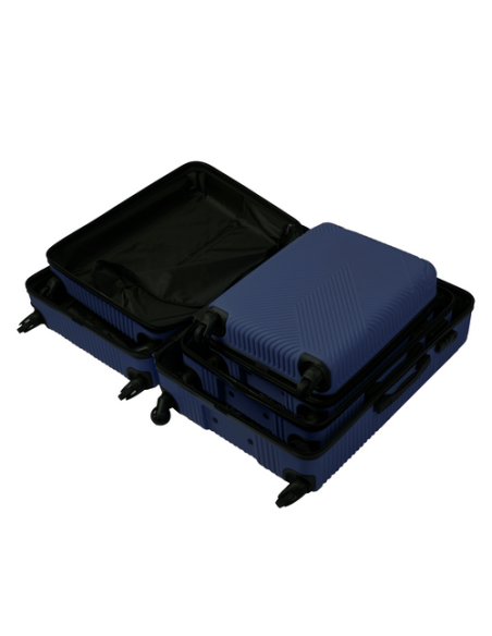 3 viename lagaminų rinkinys – tamsiai mėlynas Trizand 26664