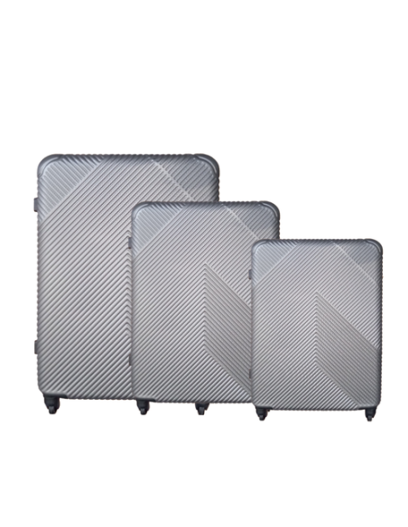 3 viename lagaminų rinkinys – pilkas Trizand 26662