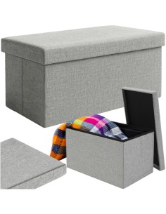 Pilkas audinio pufas 76x38x38cm Ruhhy 26131