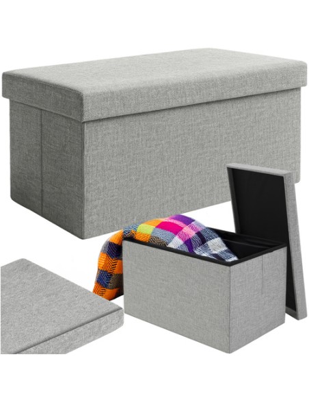 Pilkas audinio pufas 76x38x38cm Ruhhy 26131