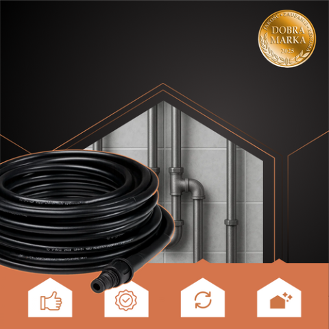 Vamzdžių valymo žarna su adapteriu 15 m Ruhhy 26132