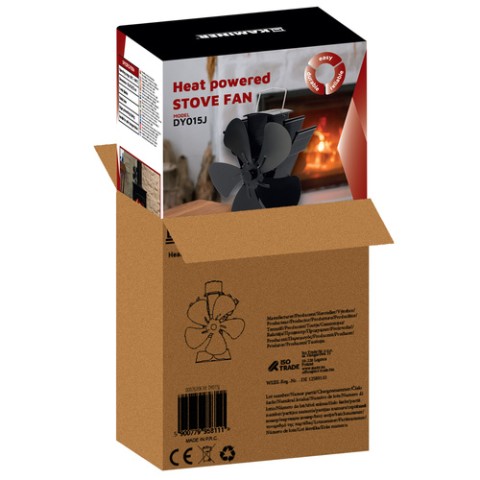 Kaminer 26206 5 menčių židinio ventiliatorius