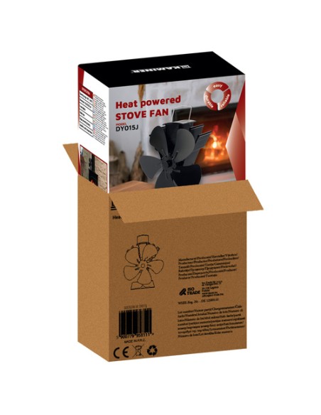 Kaminer 26206 5 menčių židinio ventiliatorius