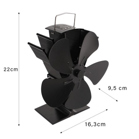 Kaminer 26206 5 menčių židinio ventiliatorius