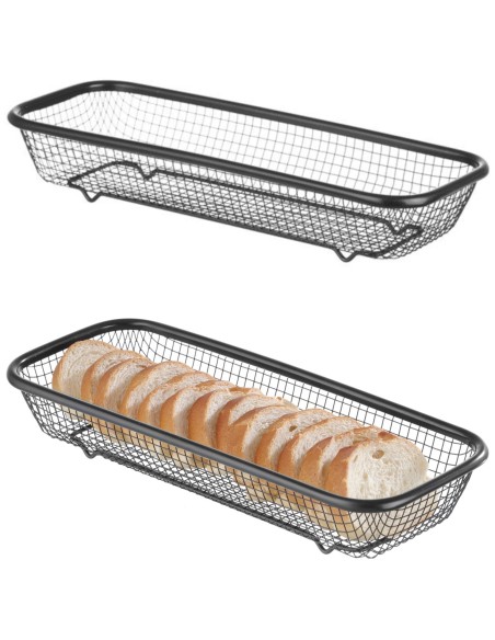 Vielinis krepšys duonos bandelėms patiekti 310x125x55 mm juodas - Hendi 425572