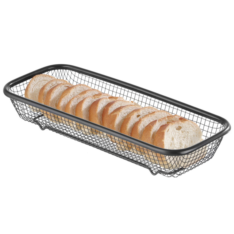 Vielinis krepšys duonos bandelėms patiekti 310x125x55 mm juodas - Hendi 425572