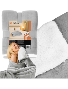 Dvipusis pledas 150x200cm šviesiai pilkas Ruhhy 26293