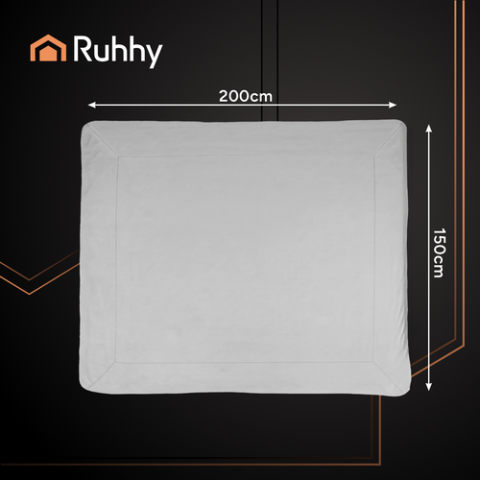 Dvipusis pledas 150x200cm šviesiai pilkas Ruhhy 26293