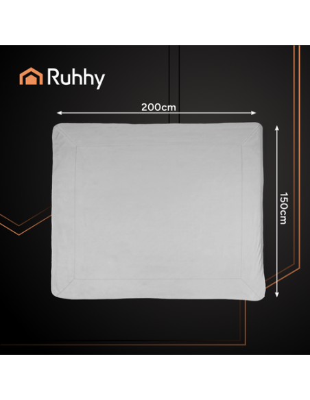 Dvipusis pledas 150x200cm šviesiai pilkas Ruhhy 26293