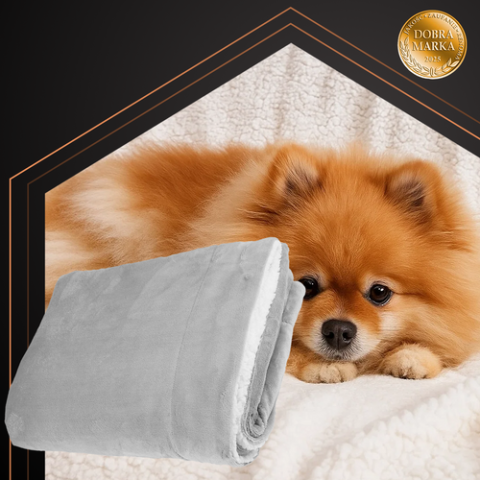 Dvipusis pledas 150x200cm šviesiai pilkas Ruhhy 26293