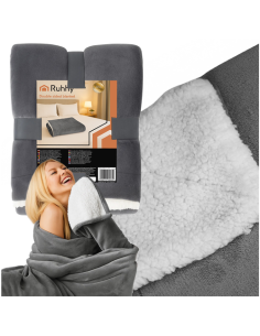 Dvipusis antklodė 150x200cm tamsiai pilka Ruhhy 26292