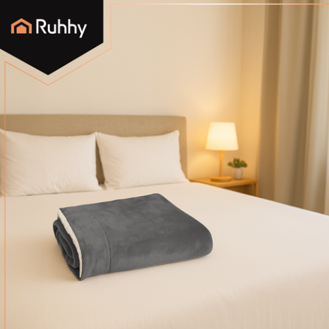 Dvipusis antklodė 150x200cm tamsiai pilka Ruhhy 26292