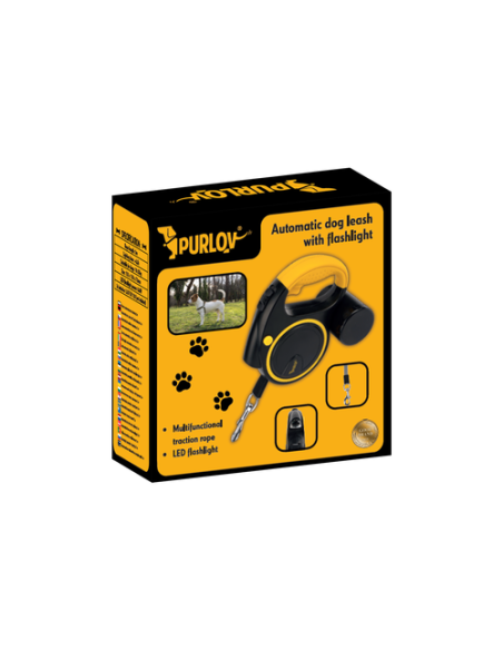 Automatinis virvelis su žibintuvėliu 5 m Purlov 25965