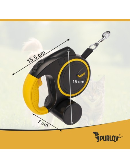 Automatinis virvelis su žibintuvėliu 5 m Purlov 25965