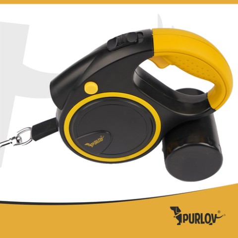 Automatinis virvelis su žibintuvėliu 5 m Purlov 25965