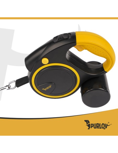 Automatinis virvelis su žibintuvėliu 5 m Purlov 25965