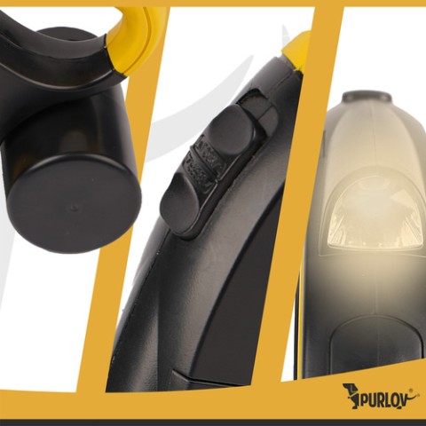 Automatinis virvelis su žibintuvėliu 5 m Purlov 25965