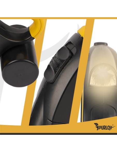 Automatinis virvelis su žibintuvėliu 5 m Purlov 25965