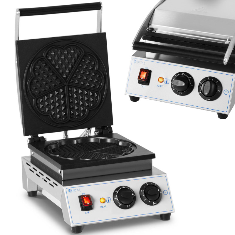 Širdies vaflių keptuvė belgiškiems vafliams sk. 23cm TEFLON 1500W