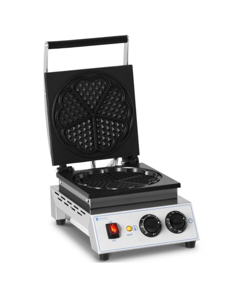 Širdies vaflių keptuvė belgiškiems vafliams sk. 23cm TEFLON 1500W Širdies vaflių keptuvė belgiškiems vafliams sk. 23cm TEFLON 1500W