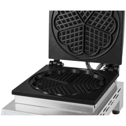 Širdies vaflių keptuvė belgiškiems vafliams sk. 23cm TEFLON 1500W