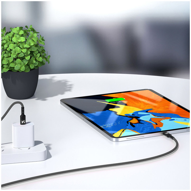 Kabelis USB-C USB-C maitinimo tiekimas 18W 2m juodas