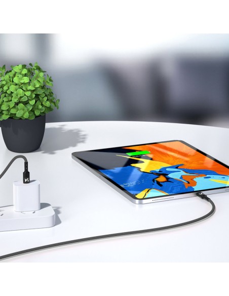Kabelis USB-C USB-C maitinimo tiekimas 18W 2m juodas Kabelis USB-C USB-C maitinimo tiekimas 18W 2m juodas