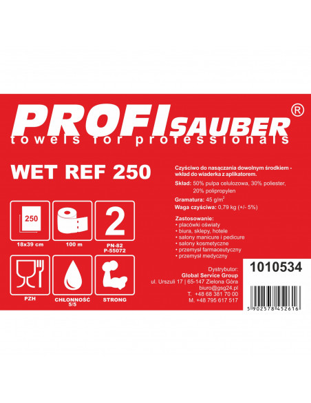 
ProfiSauber WET REF 250 drėkinimo šluostės - įdėklas
