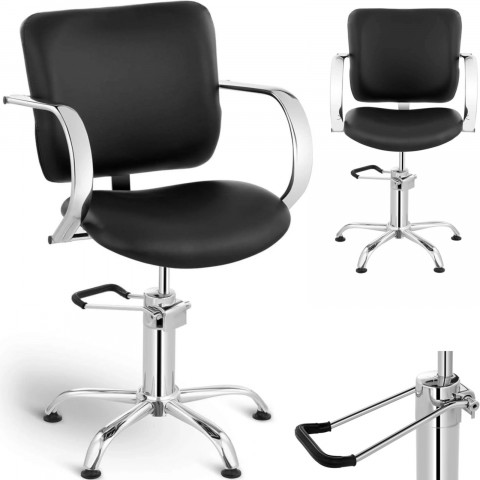 
„London Black“ kirpyklos kėdė, kosmetikos kirpėjo kėdė
