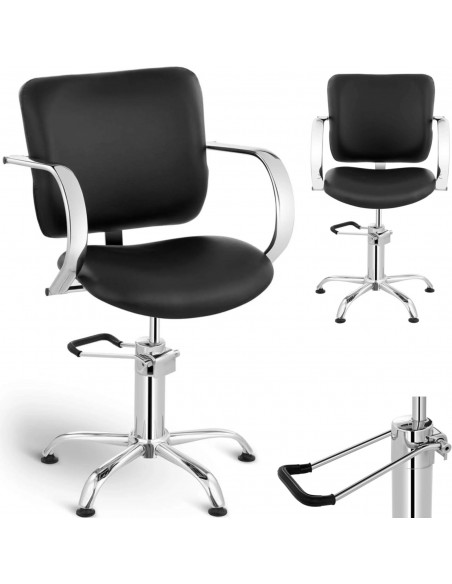 
„London Black“ kirpyklos kėdė, kosmetikos kirpėjo kėdė
