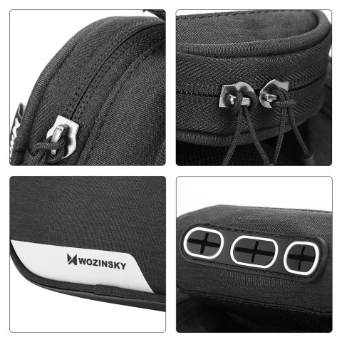 
Dviračio rėmo krepšys + nuimamas telefono dėklas iki 6,5 colio, 1,5 l, juodas
