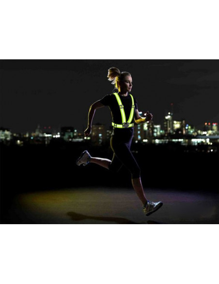 
Šviesą atspindinti liemenė dviračiui, varikliui, bėgimui, geltona
