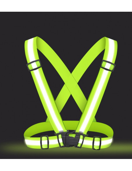 
Šviesą atspindinti liemenė dviračiui, varikliui, bėgimui, geltona
