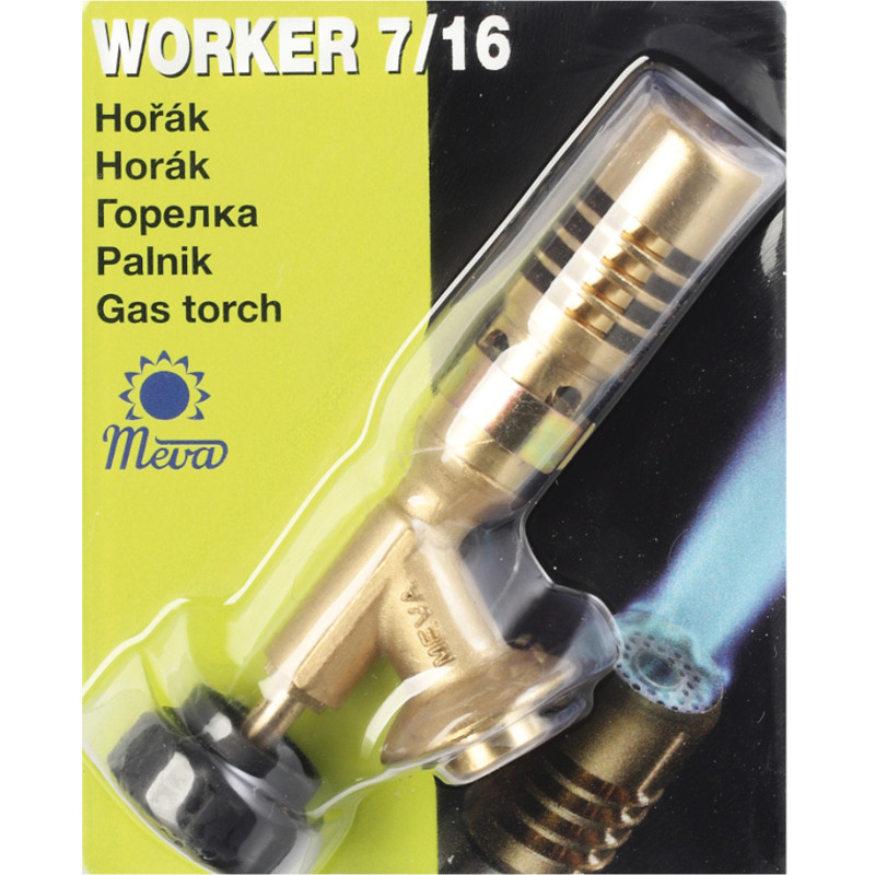 Dujų degiklis PB kasetėms su 7/16'' vožtuvu WORKER 1,8kW