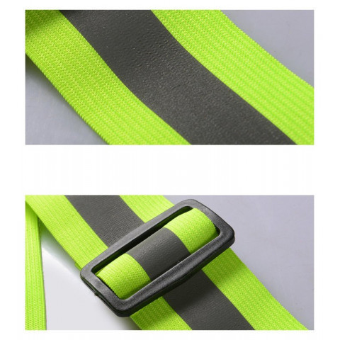 
Šviesą atspindinti liemenė dviračiui, varikliui, bėgimui, geltona
