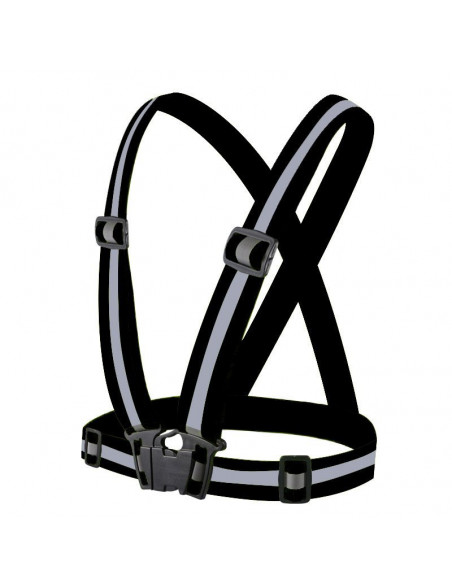 
Šviesą atspindinti liemenė dviračiui, varikliui, bėgimui, juoda
