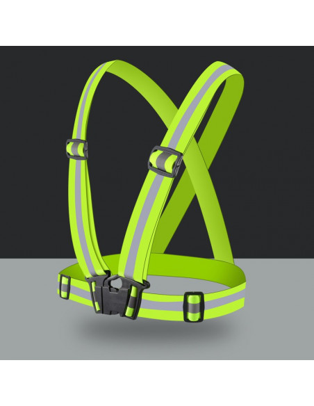 
Šviesą atspindinti liemenė dviračiui, varikliui, bėgimui, juoda
