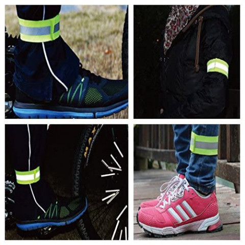 
Šviesą atspindinti bėgimo dviračio apyrankė, su lipdukais, 4 cm, oranžinė
