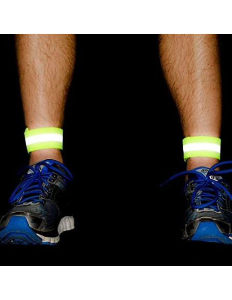 
Šviesą atspindinti bėgimo dviračio apyrankė, su lipdukais, 4 cm, oranžinė
