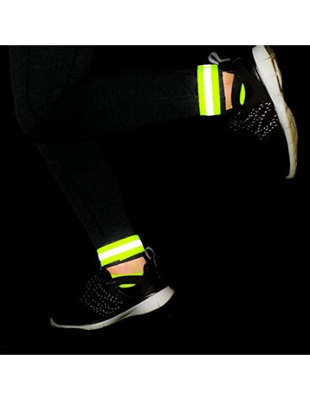 
Šviesą atspindinti bėgimo dviračio apyrankė, su lipdukais, 4 cm, oranžinė
