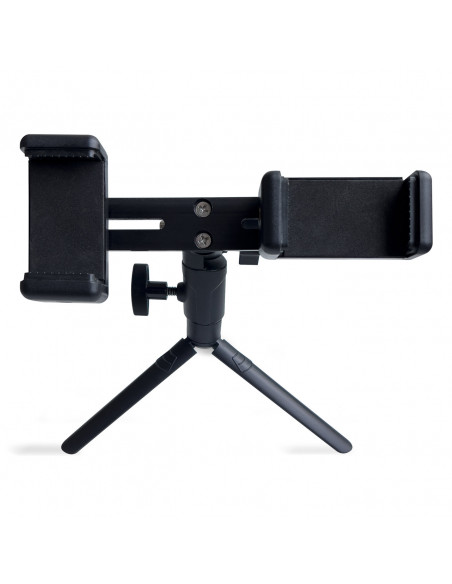 
Laikiklis dviem išmaniesiems telefonams su trikoju, dvigubai reguliuojamas, juodas
