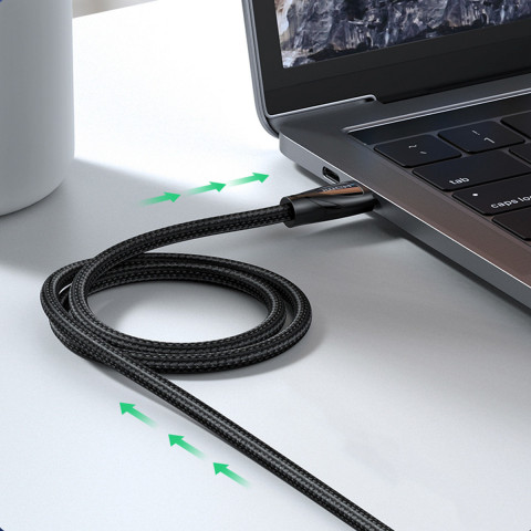 
HDMI 8K 60Hz 2 m lankstus pintas kabelis – juodas
